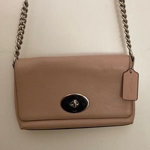 PRETTY IN PINK LEATHER COACH CROSSBODY
